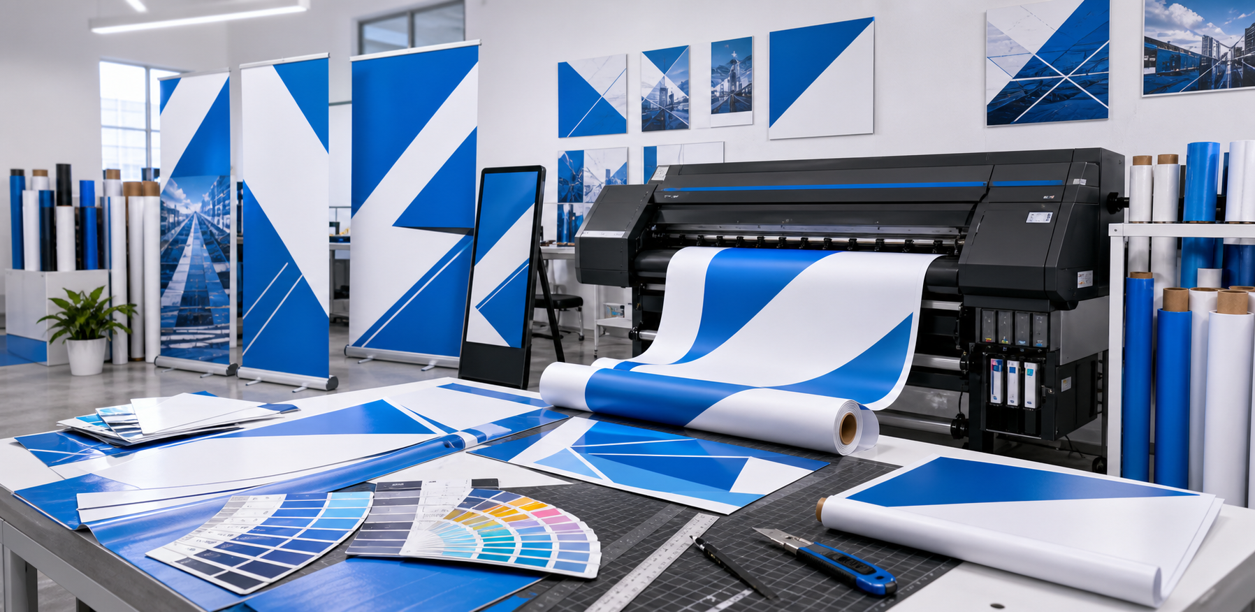 Print and signage production workspace